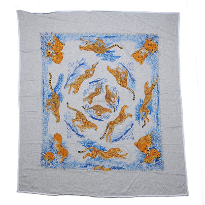 Hermes Cotton Guepards T-Shirt Scarf Gris 1 of 6