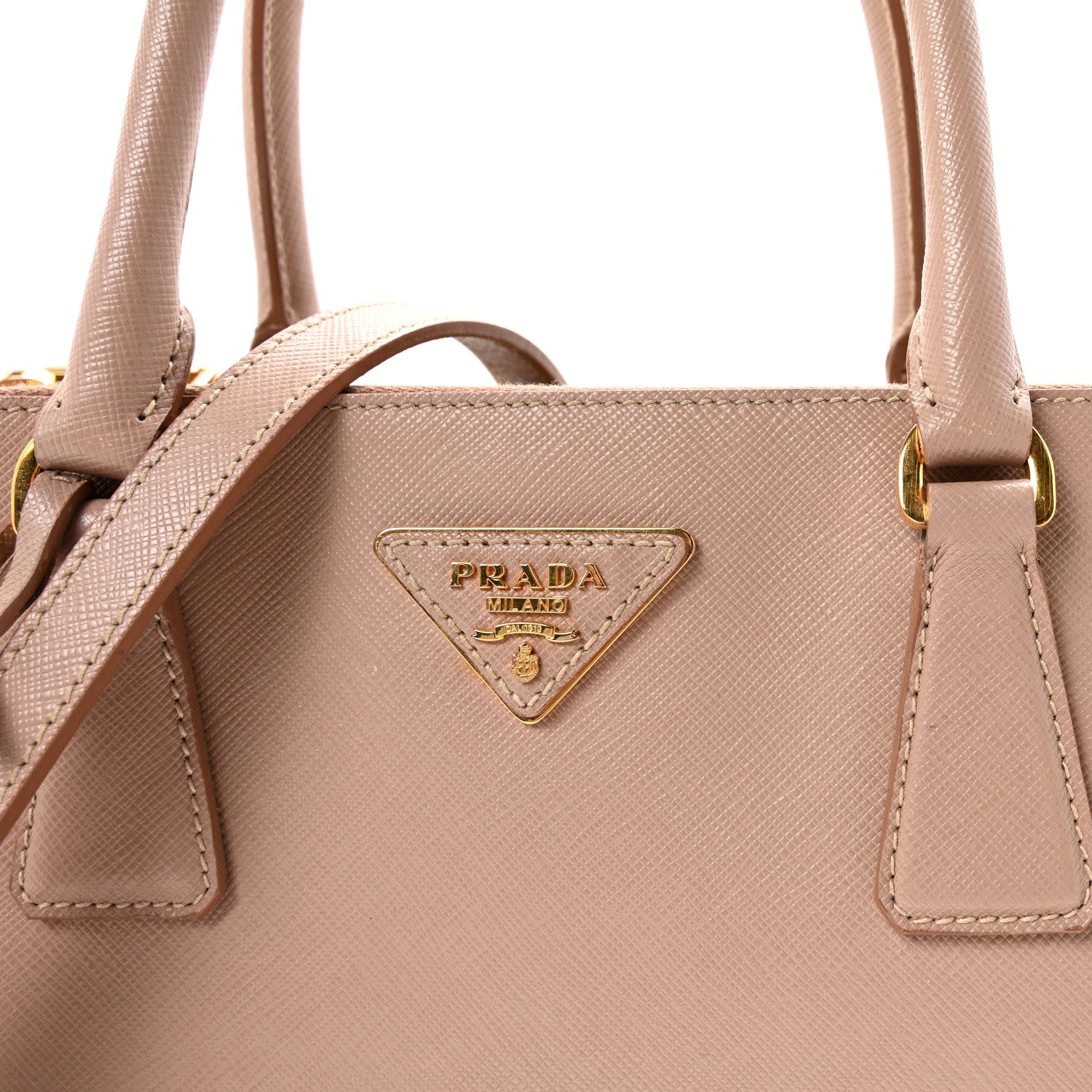 Prada Saffiano Small Galleria Double Zip Tote Cammeo 7 of 10