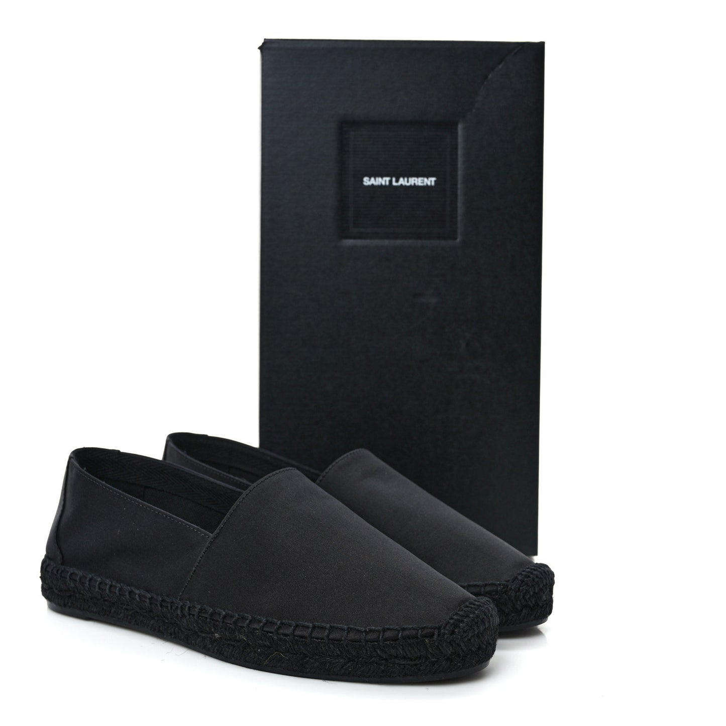 Crepe Satin Elba Espadrilles 38.5 Black