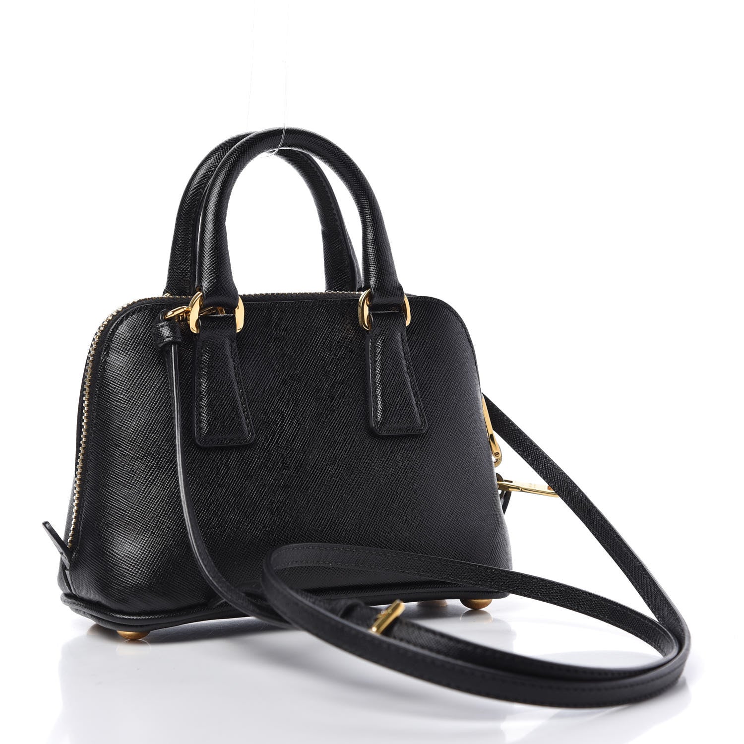 Prada Saffiano Lux Mini Promenade Tote Black 3 of 9