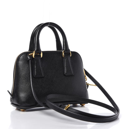 Prada Saffiano Lux Mini Promenade Tote Black 3 of 9