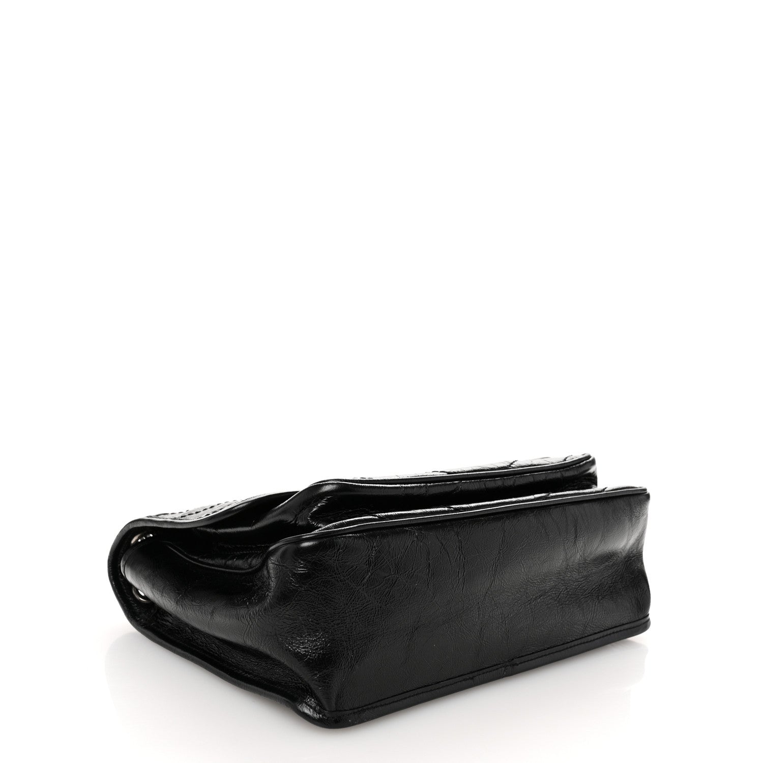 Saint Laurent Crinkled Calfskin Matelasse Monogram Medium Niki Chain Satchel Black 4 of 10