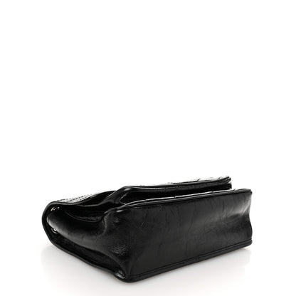 Saint Laurent Crinkled Calfskin Matelasse Monogram Medium Niki Chain Satchel Black 4 of 10