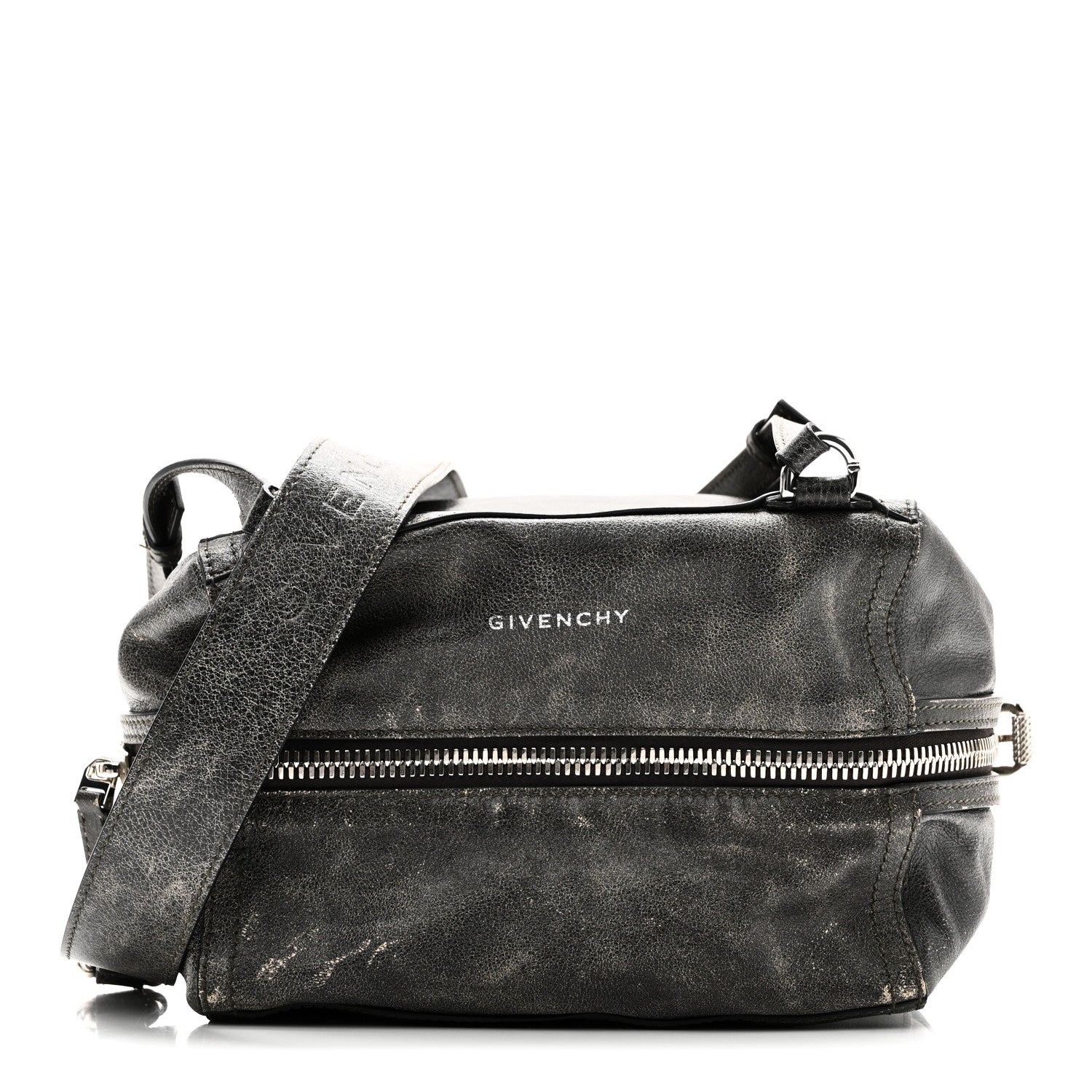 Givenchy Aged Calfskin Small Pandora Mens Crossbody Black Grey 1 of 9