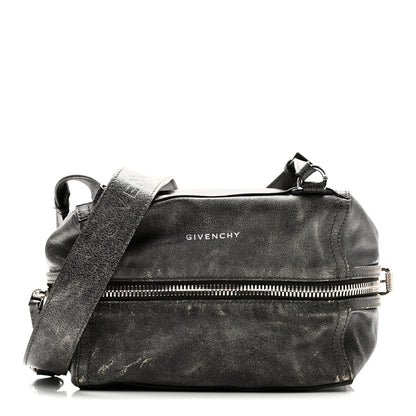 Givenchy Aged Calfskin Small Pandora Mens Crossbody Black Grey 1 of 9