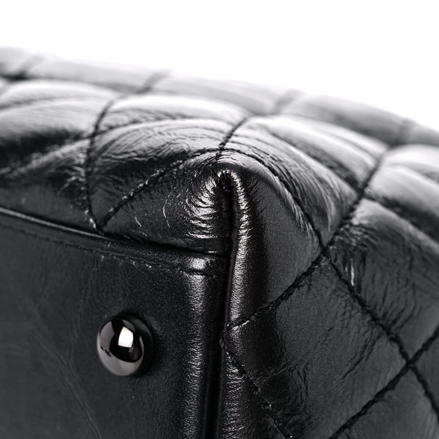 Chanel Aged Calfskin Quilted Small Coco Handle Flap So Black 11 of 12