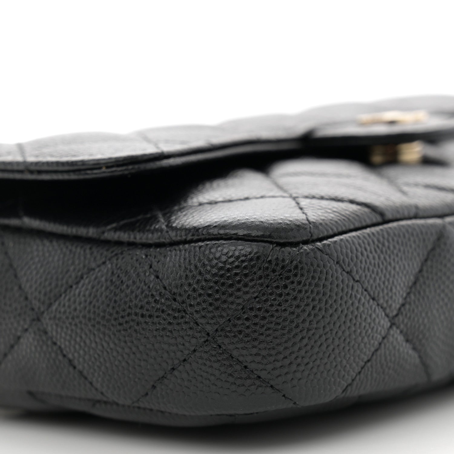 Chanel Caviar Quilted Flap Phone Holder With Chain Black 11 of 14