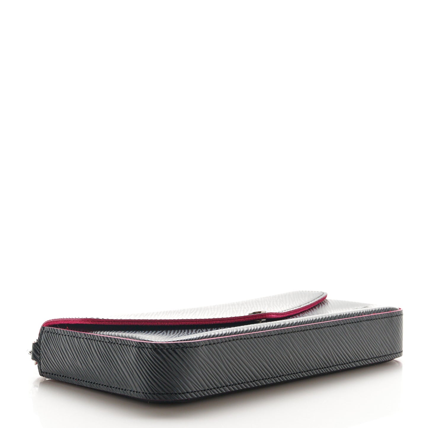 Epi Pochette Felicie Black Hot Pink