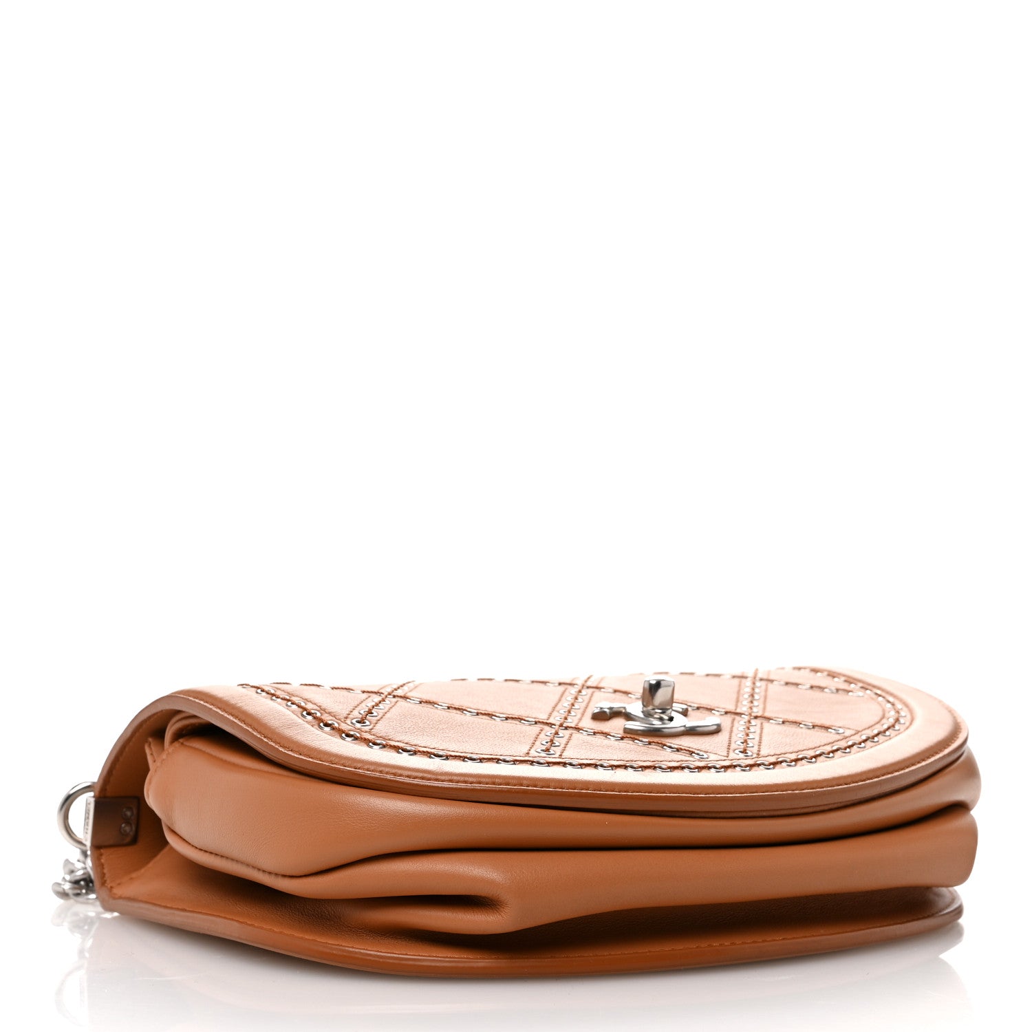 Chanel Calfskin Coco Eyelets Small Flap Bag Camel 4 of 10