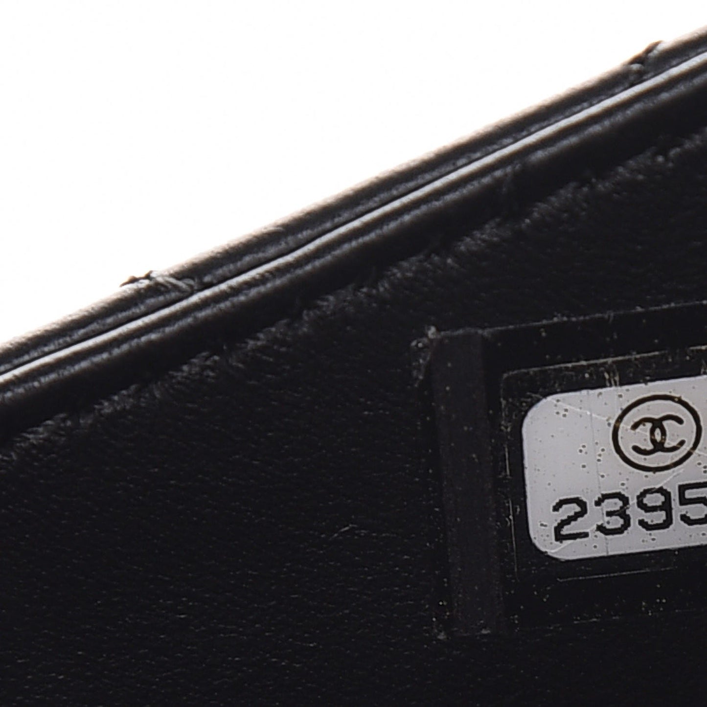 Lambskin Quilted Classic Zip Pouch Black