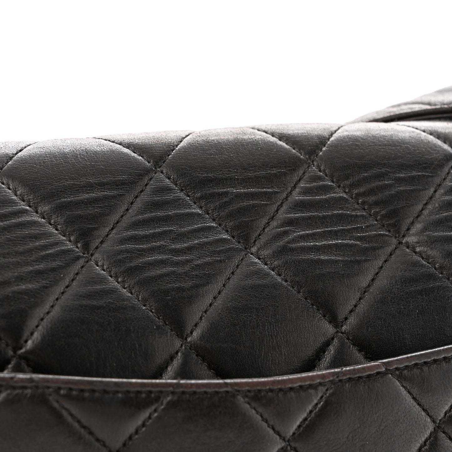 Lambskin Quilted CC Flap Shoulder Bag Black