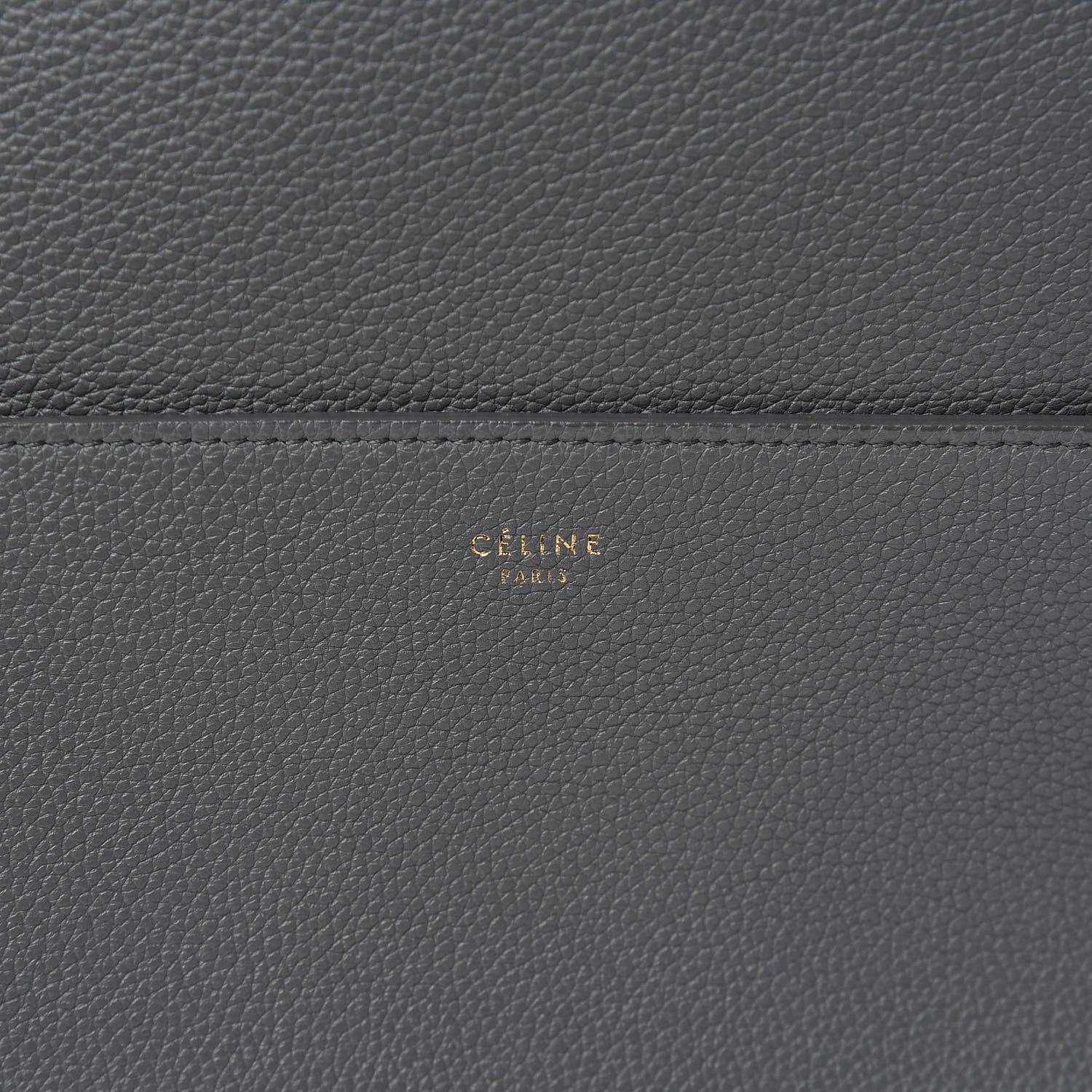 Celine Soft Grained Calfskin Sangle Bucket Bag Kohl 11 of 11