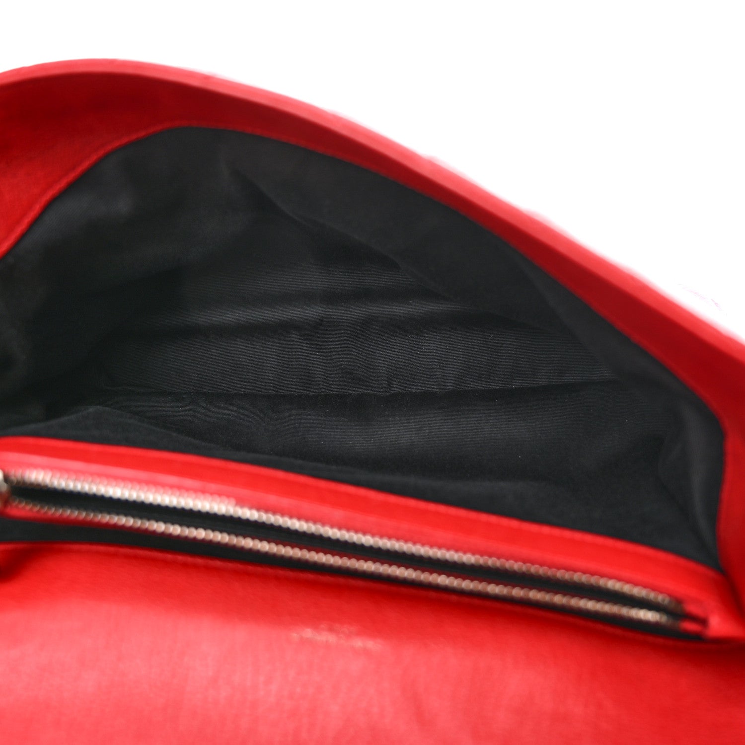 Saint Laurent Sheepskin Matelasse Chevron Large College Monogram Satchel Rouge 5 of 12