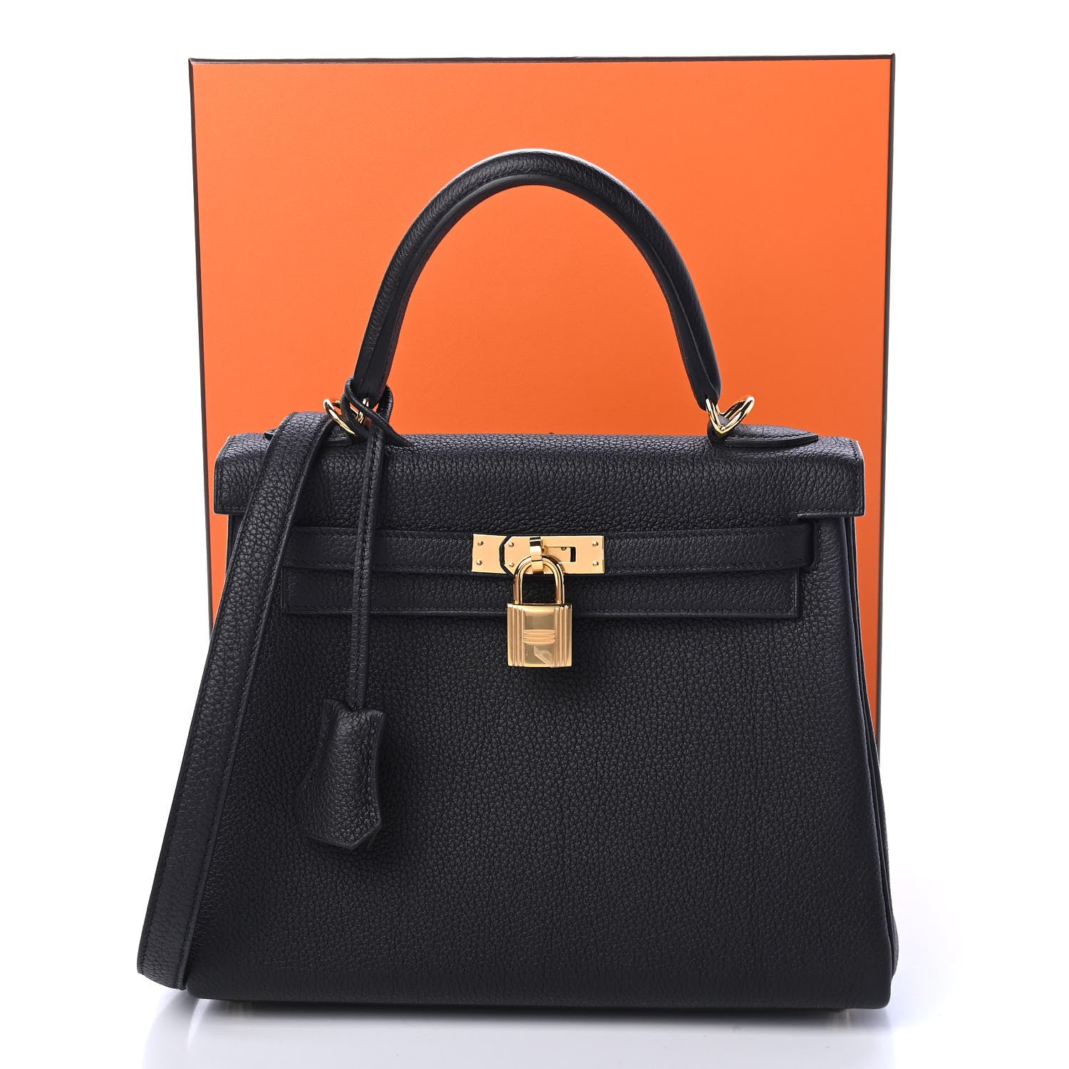 Hermes Togo Kelly Retourne 25 Black 10 of 10