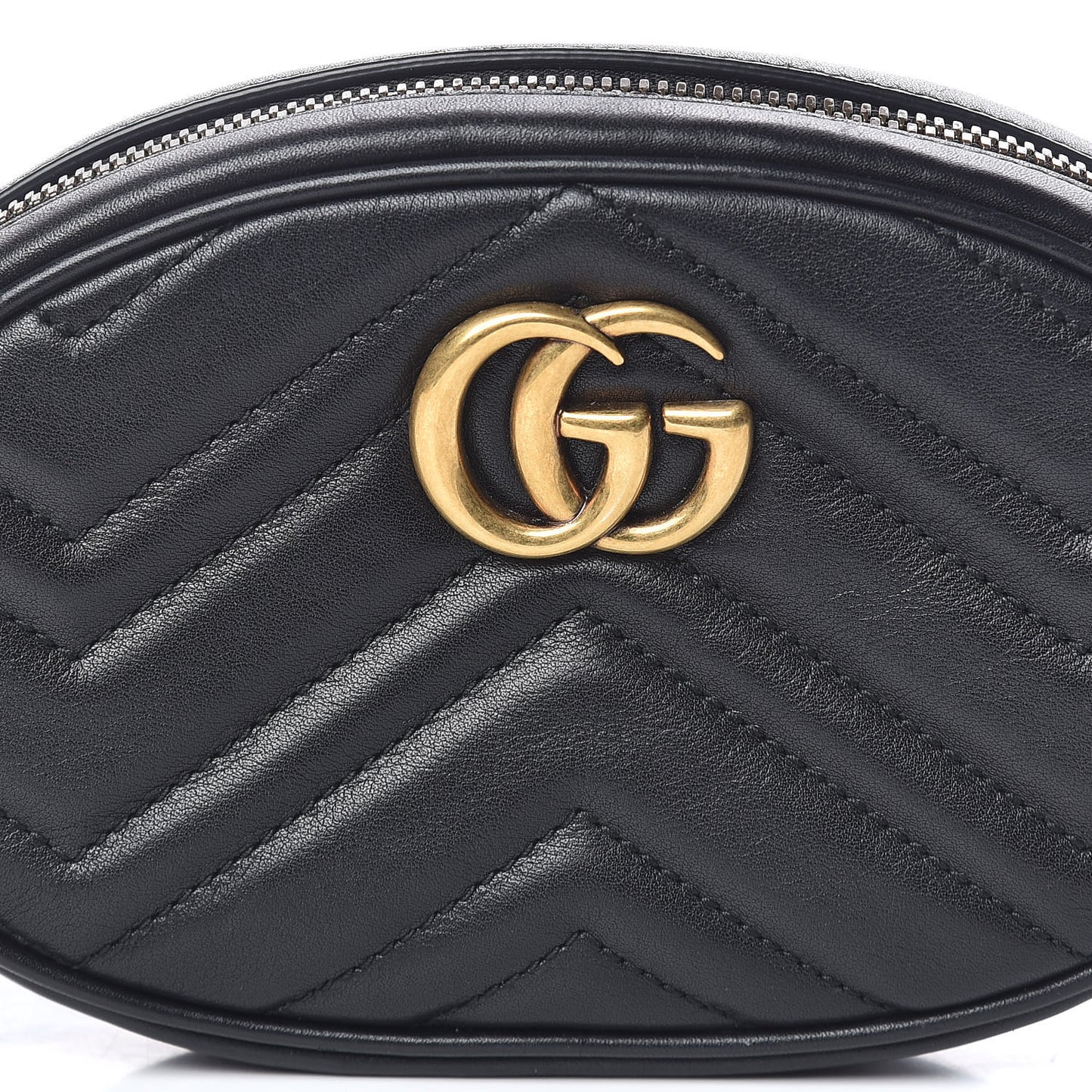 Calfskin Matelasse GG Marmont Belt Bag 85 34 Black