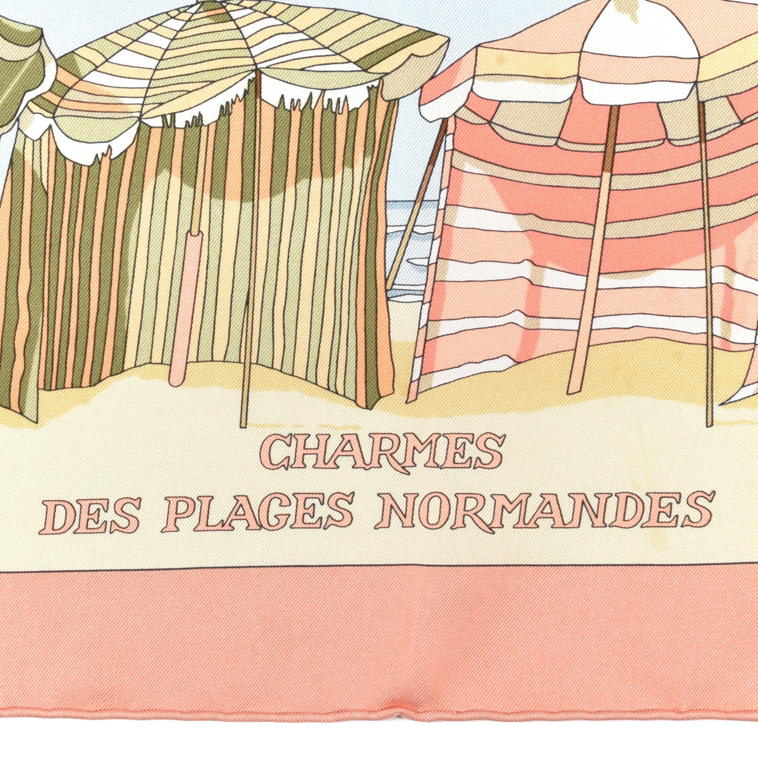Hermes Silk Charmes Des Plages Normandes Scarf 90 3 of 6