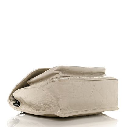 Saint Laurent Crinkled Calfskin Matelasse Monogram Medium Niki Chain Satchel Ivory 4 of 12