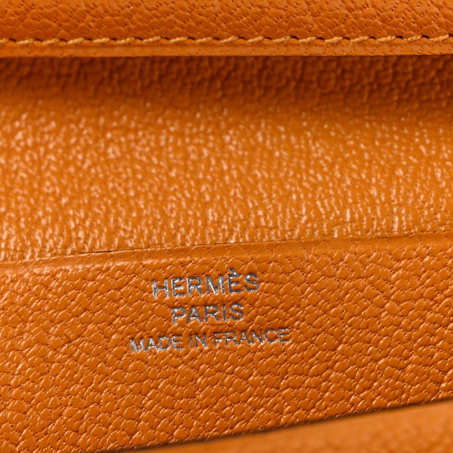Hermes Chèvre Mysore Bearn Gusset Wallet Jaune Ambre 6 of 13