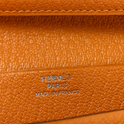 Hermes Chèvre Mysore Bearn Gusset Wallet Jaune Ambre 6 of 13