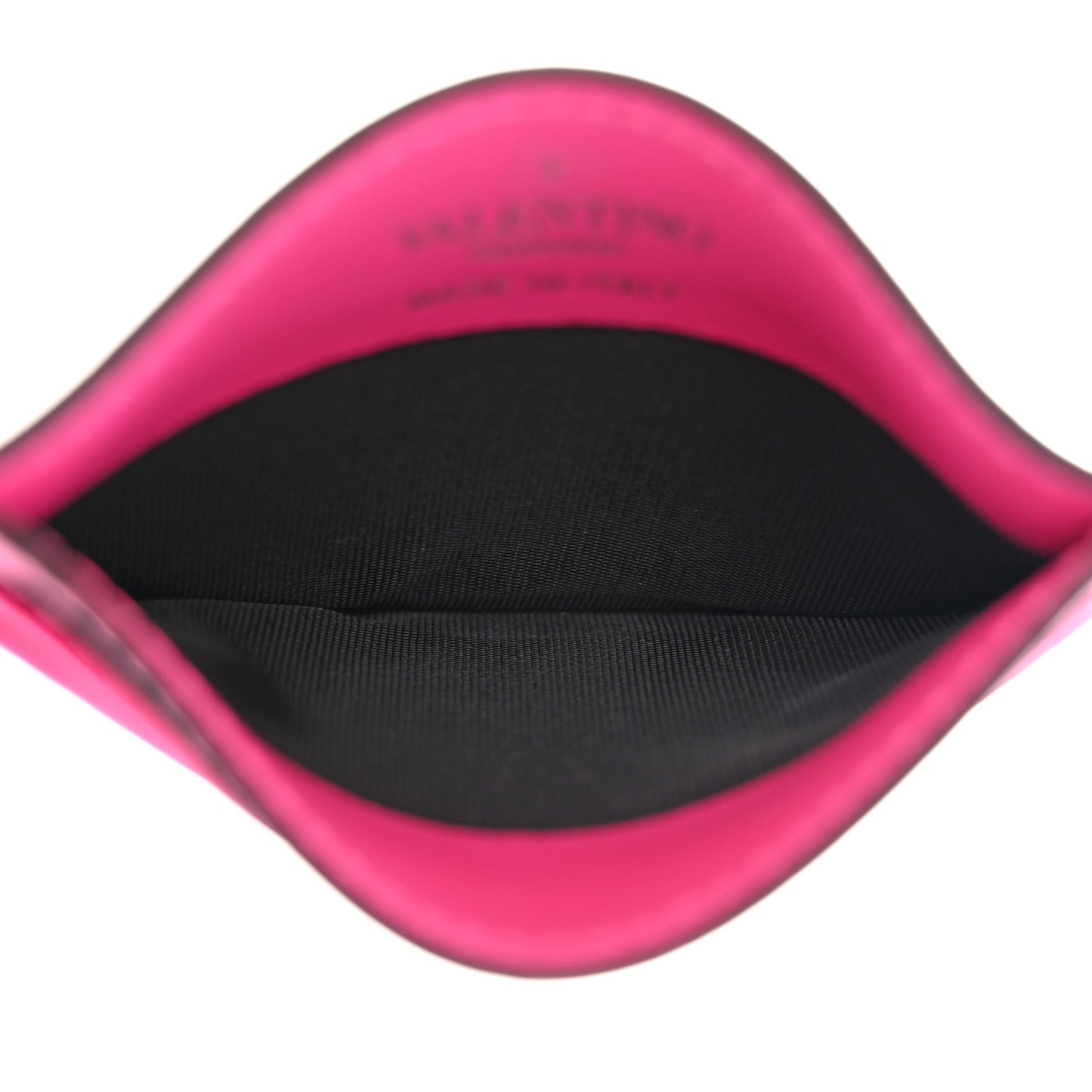 Calfskin VLTN Card Holder Pink