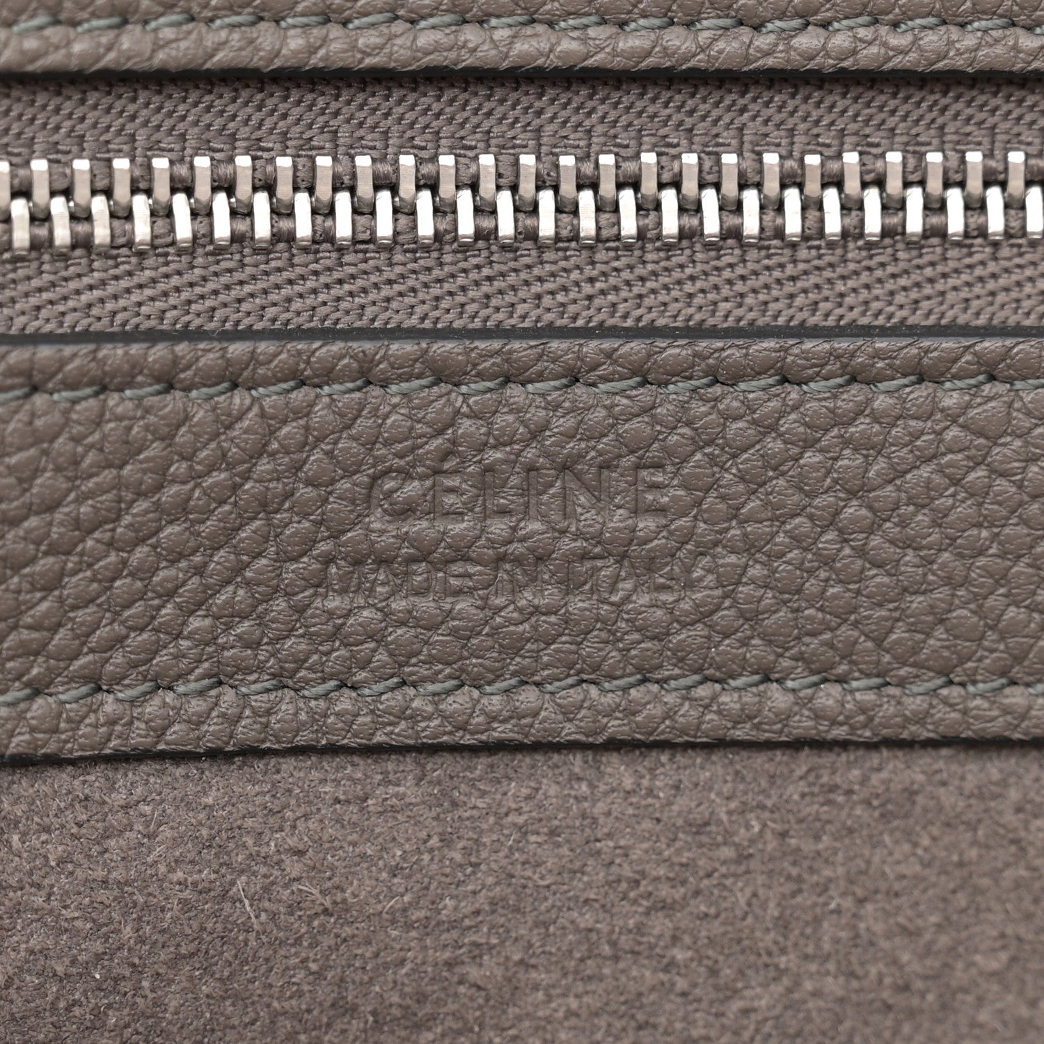 Celine Soft Grained Calfskin Small Belt Cabas Phantom Medium Grey 6 of 15