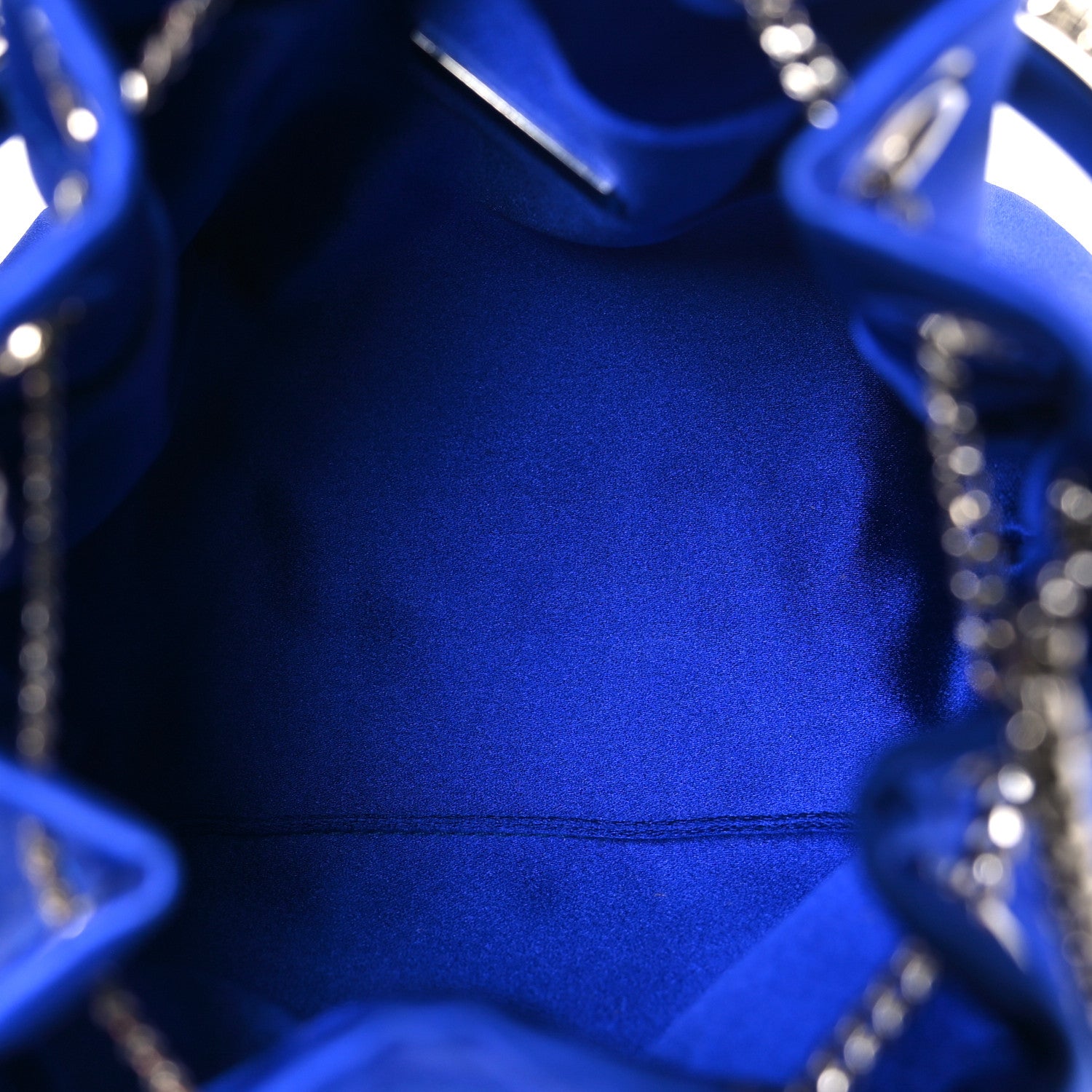 Jimmy Choo Satin Crystal Embellished Bon Bon Bag Blue 1848402