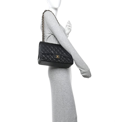Chanel Caviar Quilted Jumbo Double Flap Black 2 of 10