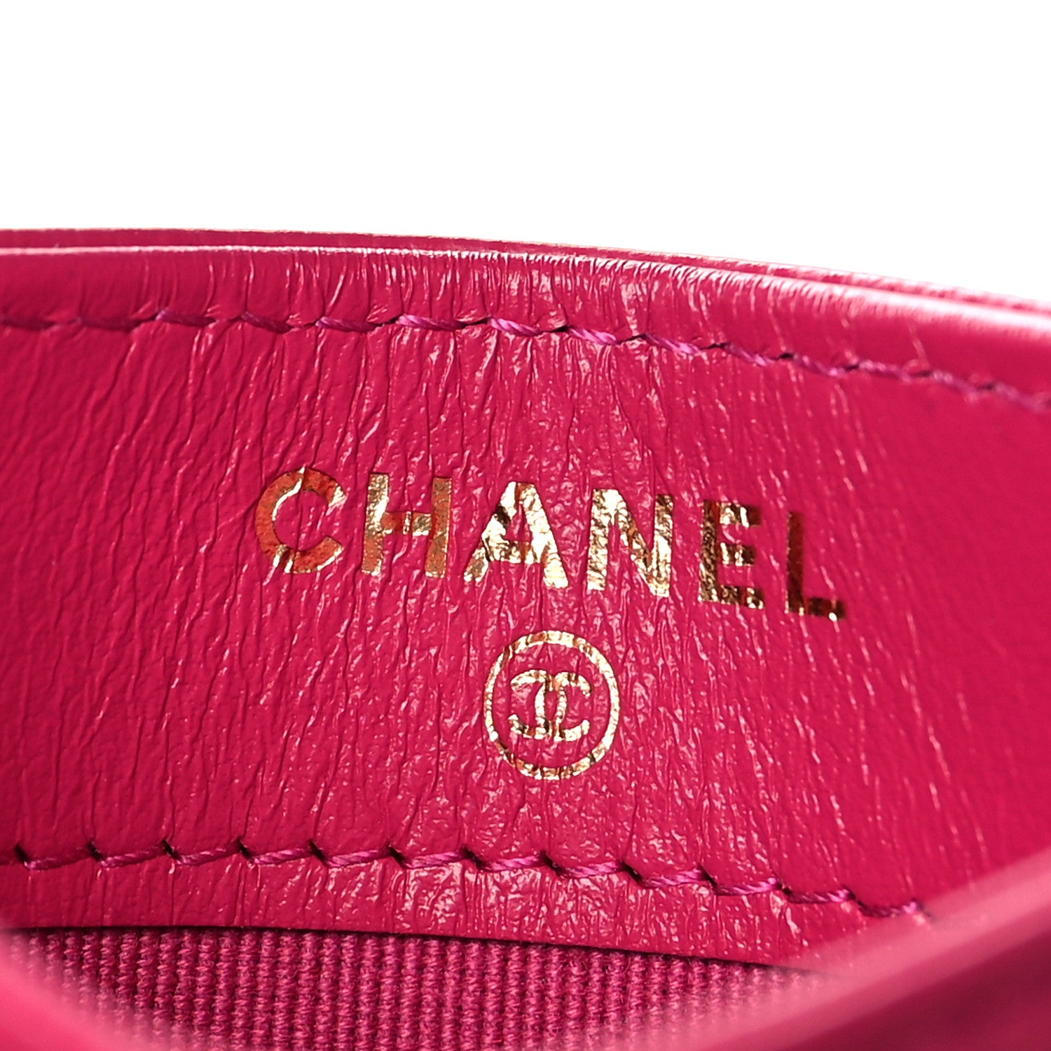 Chanel Caviar Quilted Card Holder Fuchsia 6 of 9