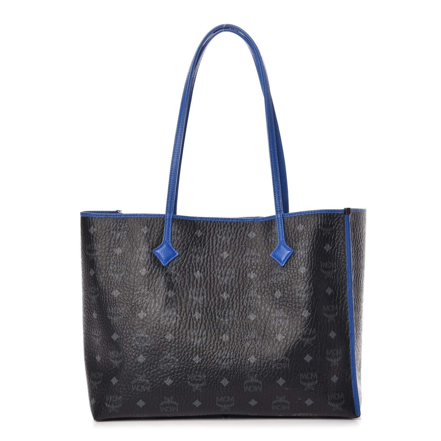 MCM Visetos Medium Shopper Tote Black 1 of 15