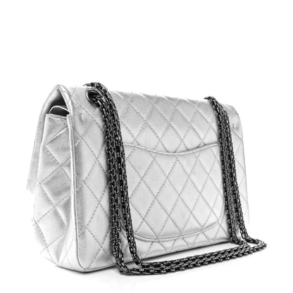 Chanel Metallic Lambskin Quilted 2.55 Reissue 226 Flap Silver 3 of 10