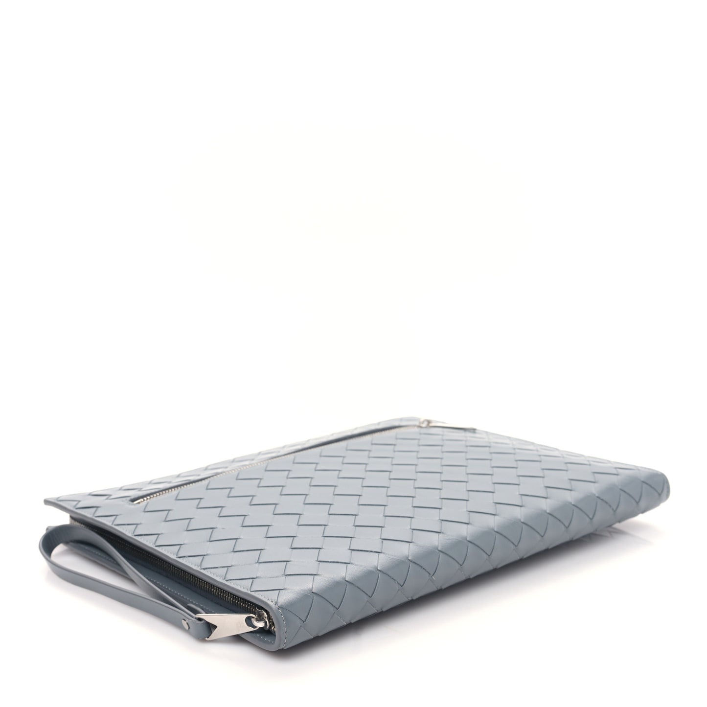 Calfskin Intrecciato Small Document Case Thunder