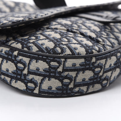 Christian Dior Oblique Mens Saddle Bag Blue 8 of 10