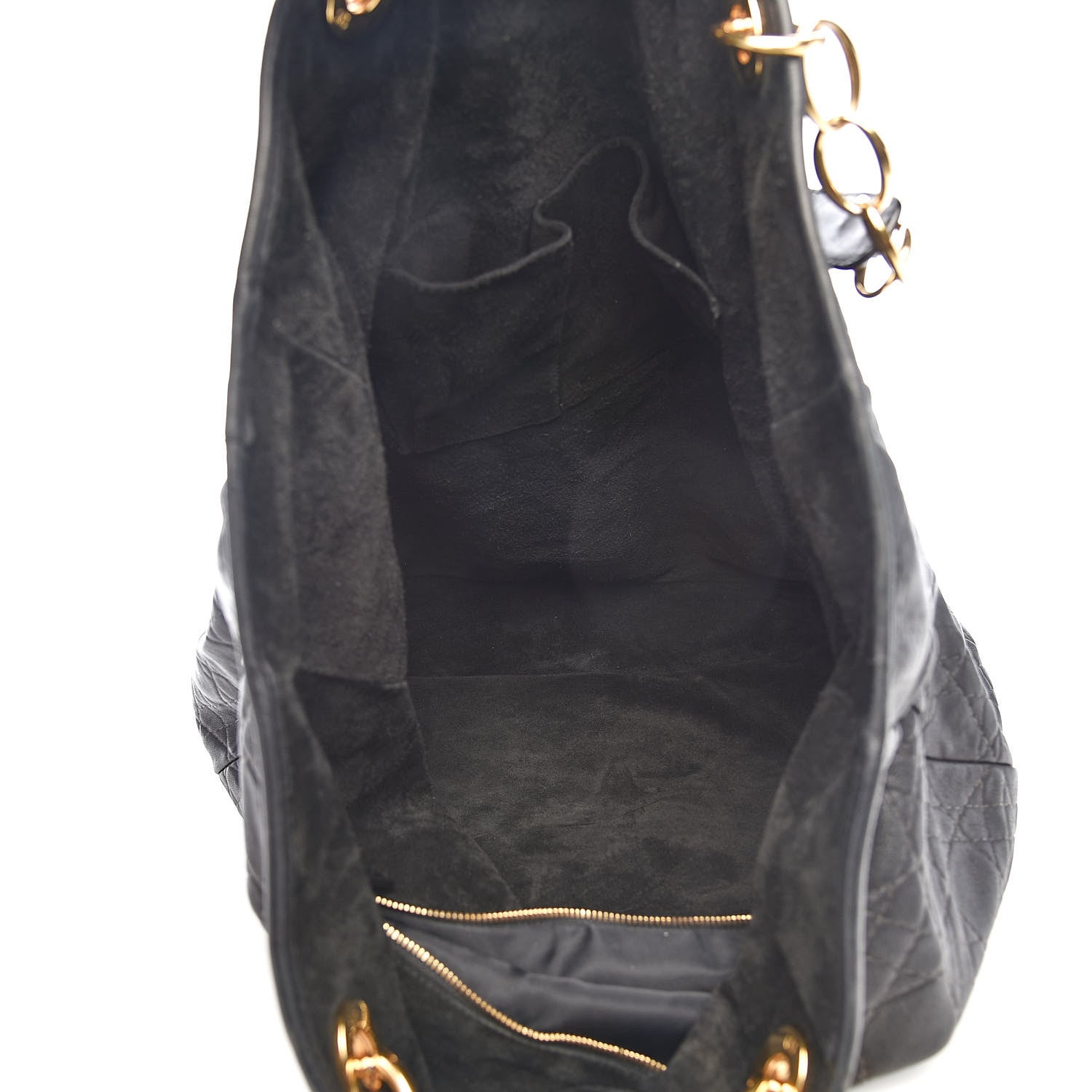 Christian Dior Lambskin Cannage Large Dior Soft Shopping Tote Black 5 of 12