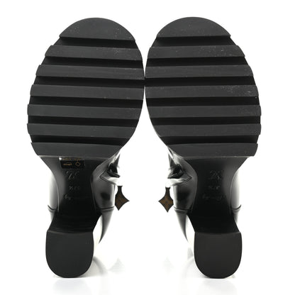 Louis Vuitton Patent Calfskin Monogram Star Trail Ankle Boots 37.5 Black 5 of 7