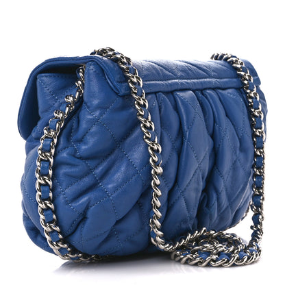 Chanel Washed Lambskin Quilted Medium Chain Around Messenger Blue 3 of 12