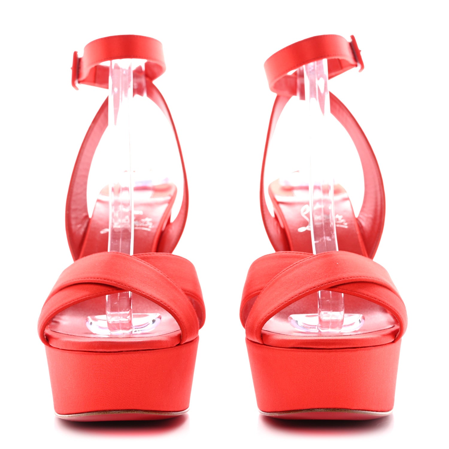 Christian Louboutin Crepe Satin Supermariza 130 Sandals 38 Ole 2 of 8