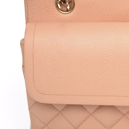 Chanel Caviar Quilted Medium Double Flap Beige 14 of 17