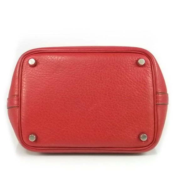 Hermes Taurillon Clemence Picotin PM Rouge Garance 5 of 9