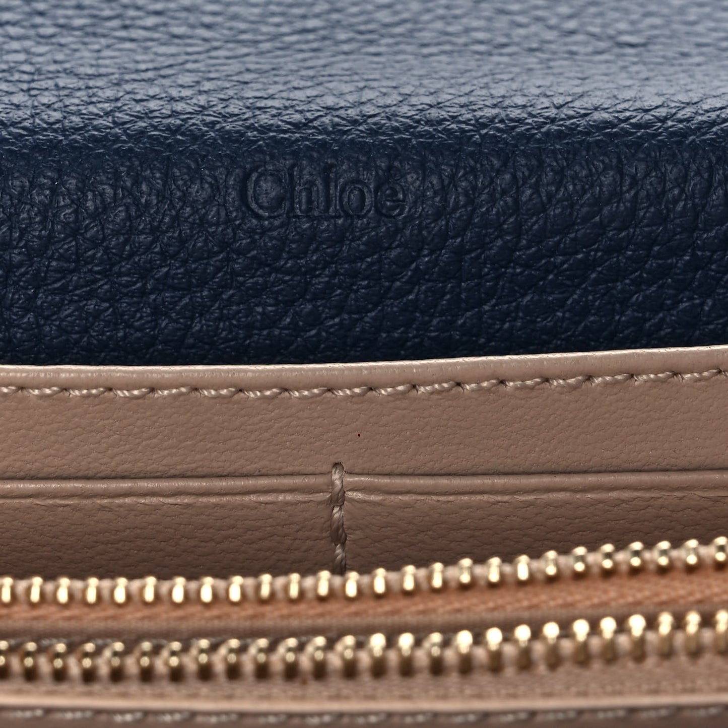 Calfskin Marcie Continental Flap Wallet Royal Navy
