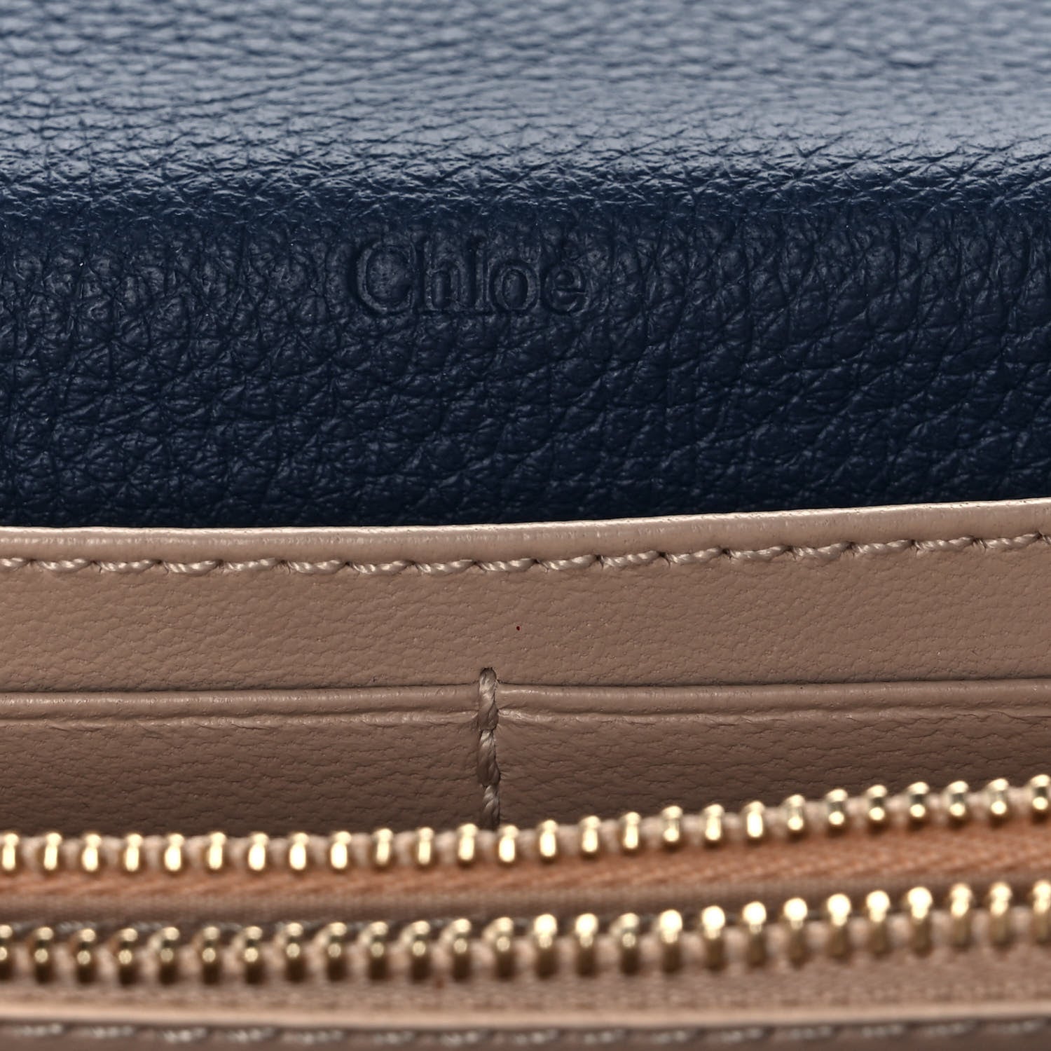 Chloe Calfskin Marcie Continental Flap Wallet Royal Navy 6 of 9