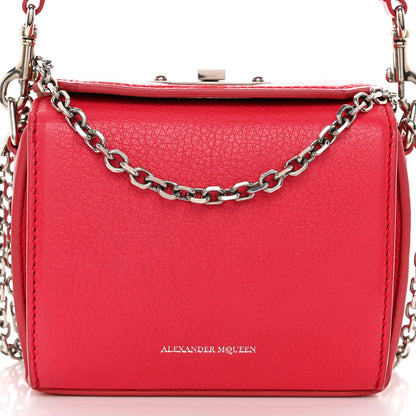 Alexander McQueen Silky Amish Grain Calfskin Box Shoulder Bag 19 Red 8 of 10