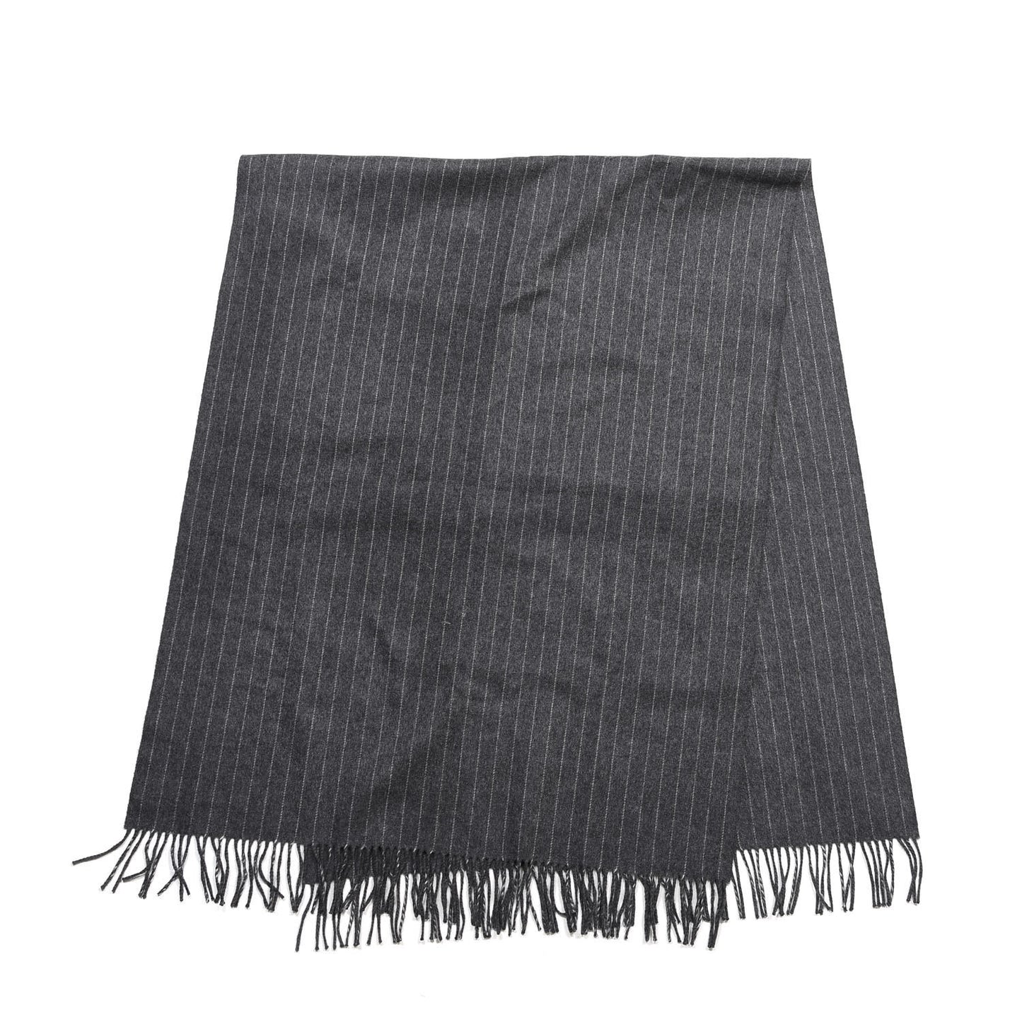 Cashmere Pinstripe Scarf Grey