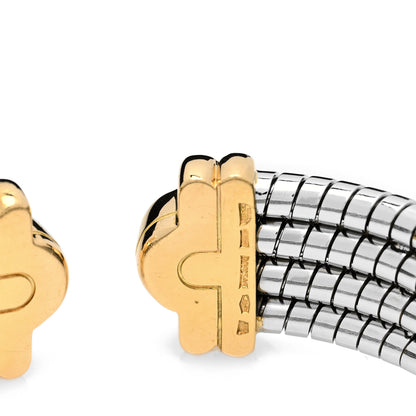 Bulgari 18K Yellow Gold Stainless Steel Parentesi Tubogas Cuff Bracelet 3 of 3