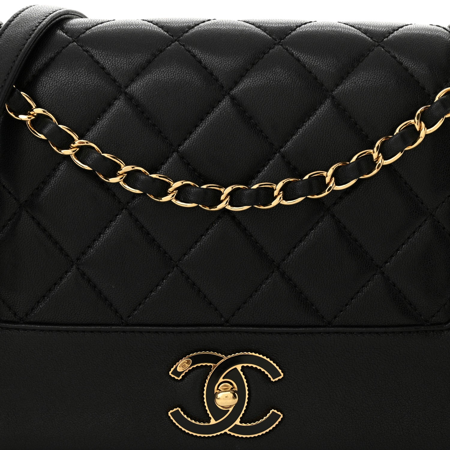 Chanel Sheepskin Quilted Vintage Mademoiselle Flap Black 8 of 13