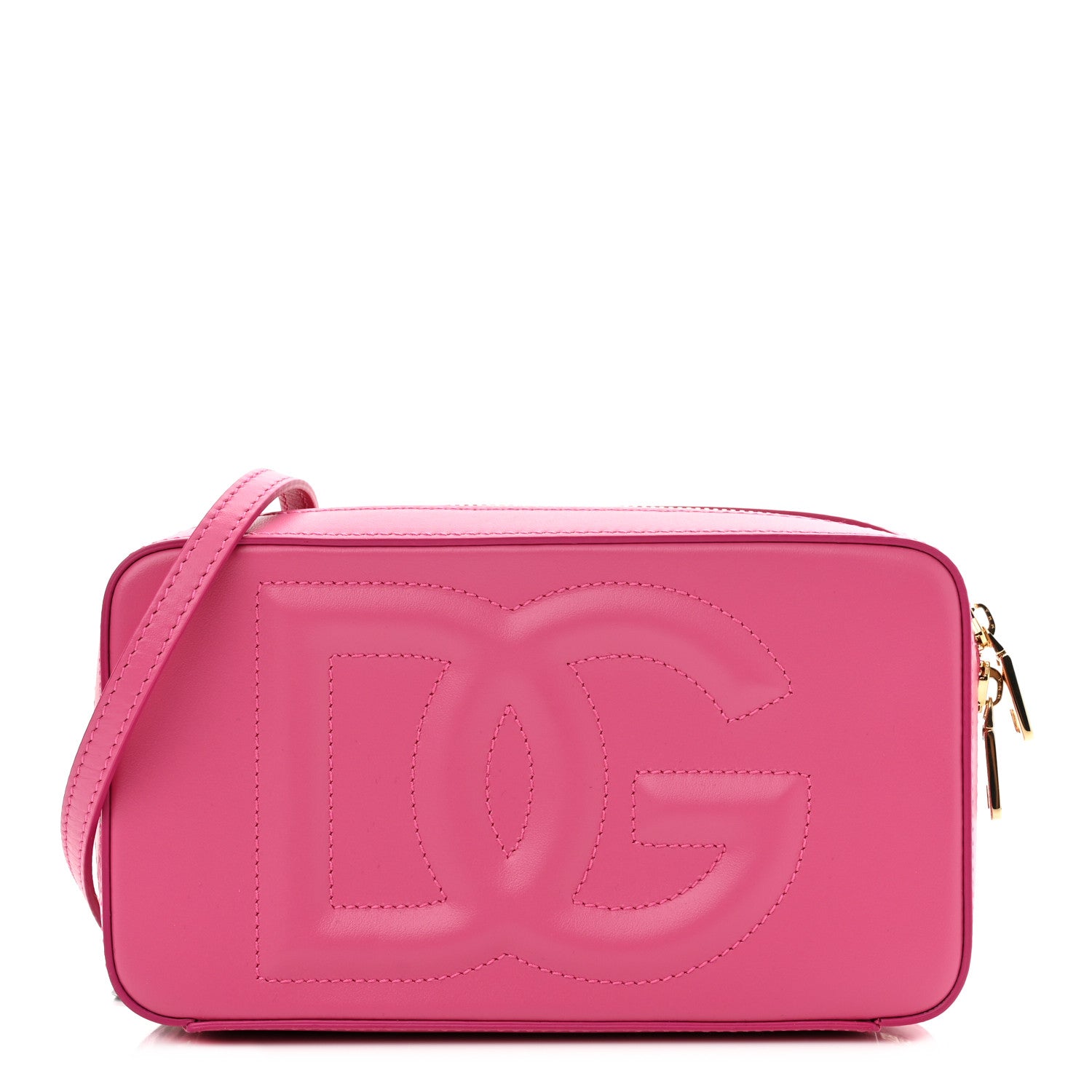 Dolce & Gabbana Calfskin DG Logo Zip Clutch Bag Glicine 1 of 8