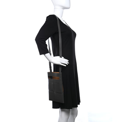 Bottega Veneta Lambskin Maxi Intrecciato Messenger Dark Grey 2 of 9