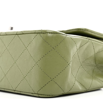 Chanel Lambskin Quilted Medium Double Flap Green 10 of 11
