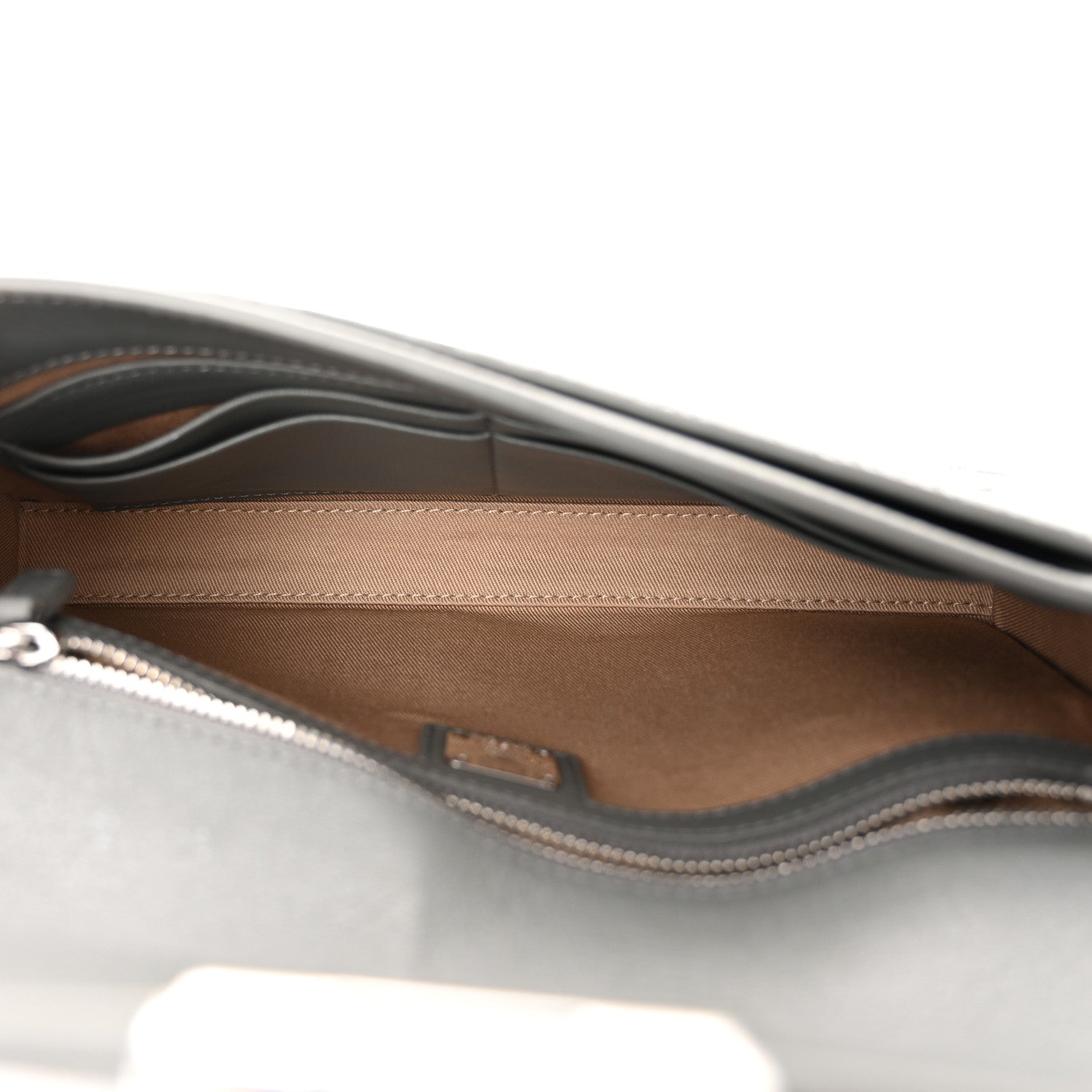 MCM Calfskin Ottomar Monogram Medium Millie Crossbody Bag Charcoal 5 of 10