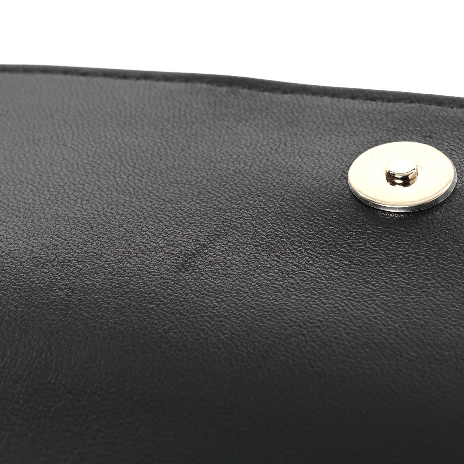 Chanel Lambskin Enamel Quilted Document Portfolio Holder Black 10 of 13