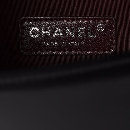 Chanel Glazed Calfskin Quilted Medium Boy Chained Flap Black 7 of 8